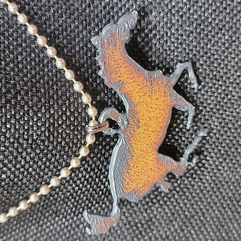 Horse Pendant Necklace with Silver Chain - Picture 3 of 5